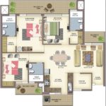 3 bhk plus study room floor plan La prisma zirakpur